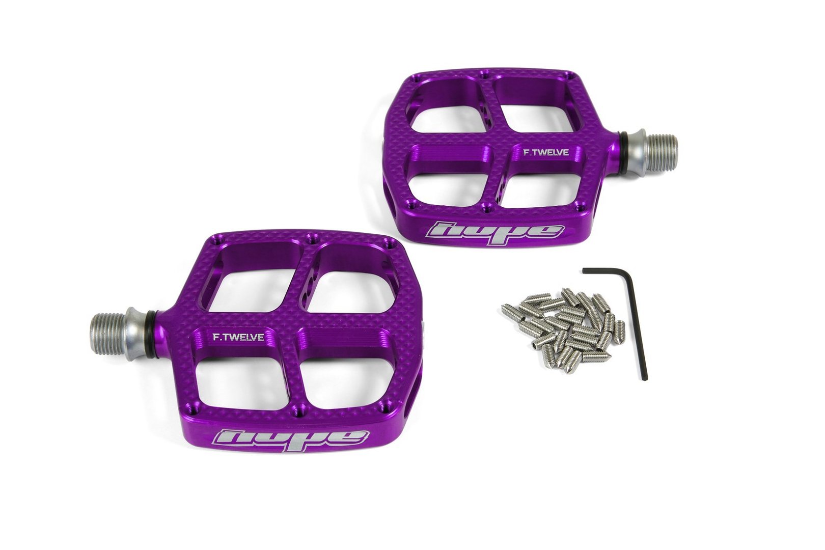 purple bike pedals