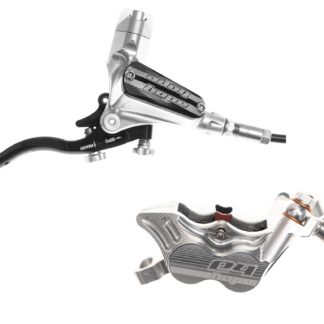 Rear with Black Hose Brake Brand New Hope Tech 3 V4 Silver Right