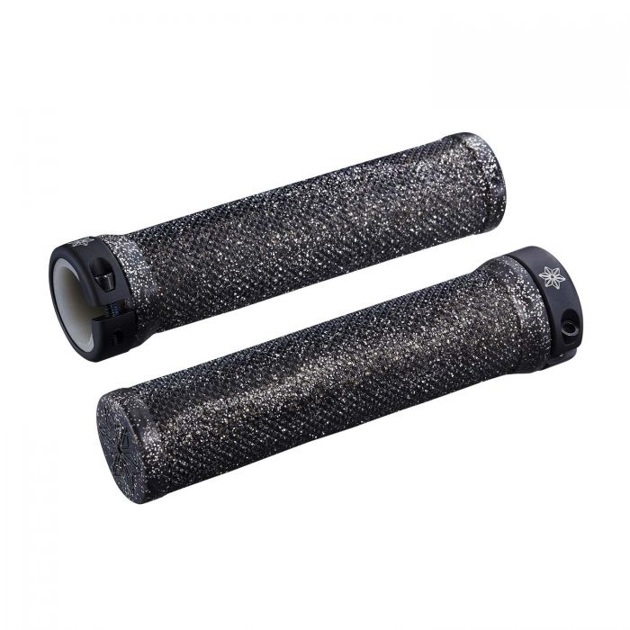 Supacaz Diamond Kush Locking Bicycle Handlebar Grips Black w//Oil Slick