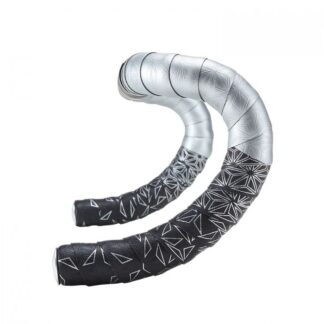Supacaz Super Sticky Kush Star Fade  Bar Tape Platinum Print w/ Ano Platinum Plugs