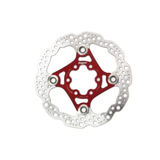 Hope Floating Disc Rotor 140MM 6 Bolt Red