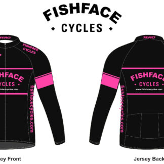 Fishface Cycles Women's Roubaix Long Sleeve Jersey Nero/Fuchsia