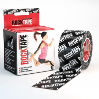 RockTape Kinesiology Tape Black Logo 5cm Width 5m Length