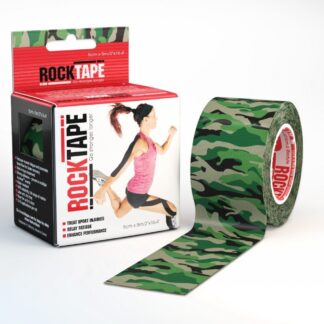 RockTape Kinesiology Tape Camo Green Logo 5cm Width 5m Length