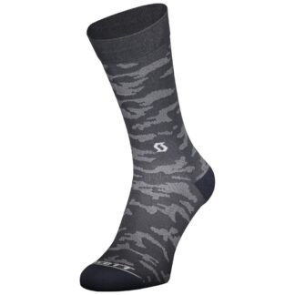Scott Trail Camo Crew Socks Dark Grey/ White