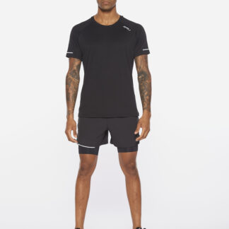 2XU Mens Aero Tee Black/Silver