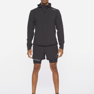 2XU Mens Aero Jacket Black/Silver