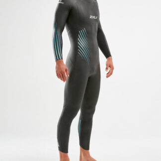 2XU Mens P:1 Propel Wetsuit Black/Blue Ombre