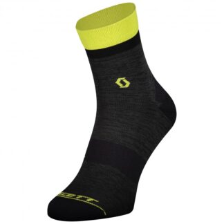 Scott Trail Quarter Socks Black/Sulphur Yellow
