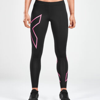 2XU Womens Core Compression Tights Black/Pink