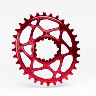 Absolute Black MTB Oval SRAM BOOST 148 Direct Mount (3mm offset) Chainring Red