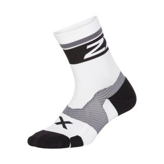 2XU Vectr Cushion Crew Socks White/Black