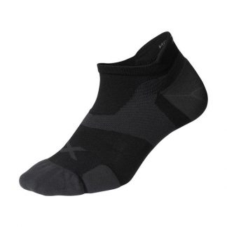 2XU Vectr Cushion No Show Socks Black/Titanium