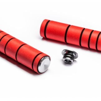 Absolute Black Silicone MTB Grips Red