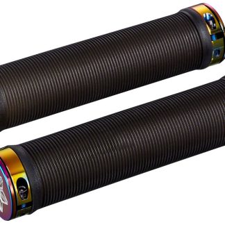 Supacaz RAD Grips Black Clear with Oil Slick Star Rings