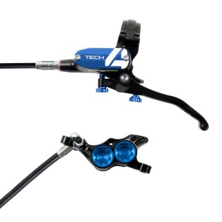 Hope Tech 4 E4 Disc Brake R/H Front Standard Hose Black/Blue