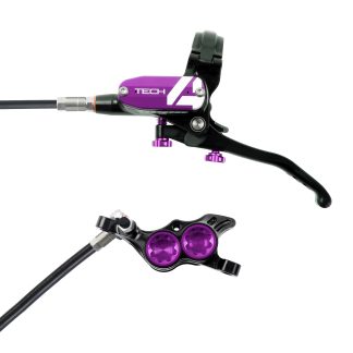 Hope Tech 4 E4 Disc Brake L/H Rear Standard Hose Black/Purple