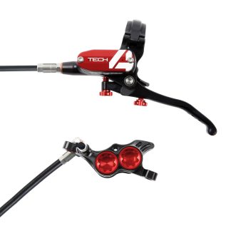 Hope Tech 4 E4 Disc Brake R/H Front Standard Hose Black/Red