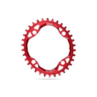 Absolute Black MTB Oval 104/64 BCD Chainring Red