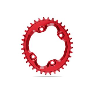 Absolute Black MTB Oval Shimano XT M8000 SLX M7000 96BCD Chainring Red